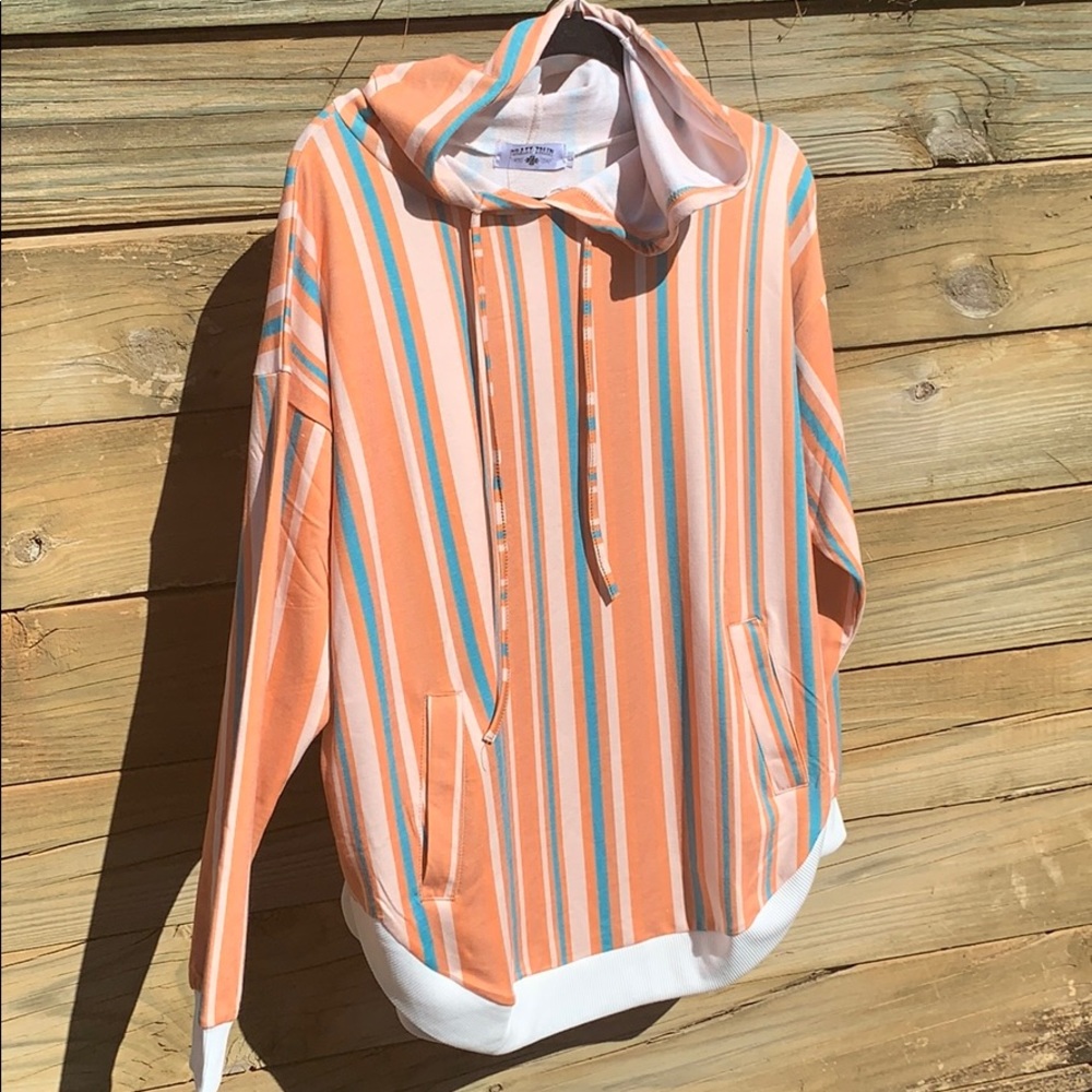 Crazy train striped hoodie